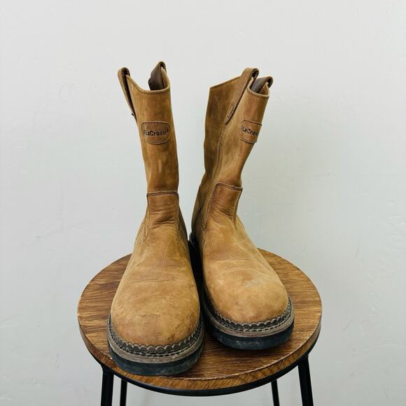 Lacrosse Solid Brown Leather Western Work Boot Men’s Size 9 - Picture 2 of 9